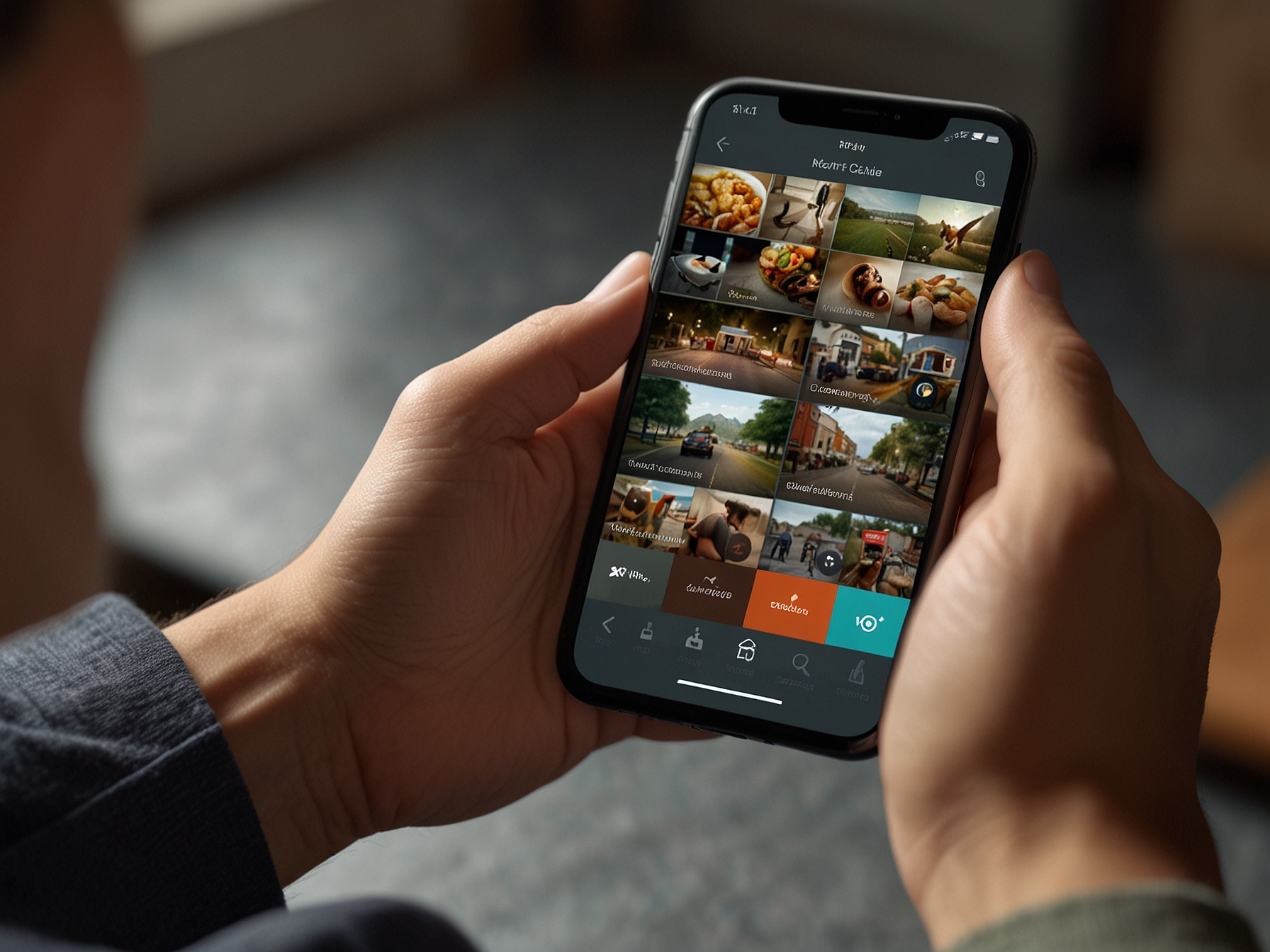 Aplicación móvil Winota en uso